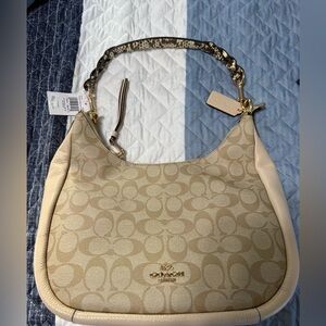 Coach Jules Signature  Hobo with Leather Trim